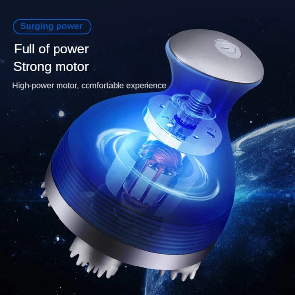 Blueidea Electric Hand Massage Back Muscle Massage Vibration Massage Electric Scalp Massage USB Scalp Massager with 76 Massage Spots 4 Modes Head Meridians Massager Stress Relief Portable Scalp Massager Shampoo Massagers Scalp Brush
