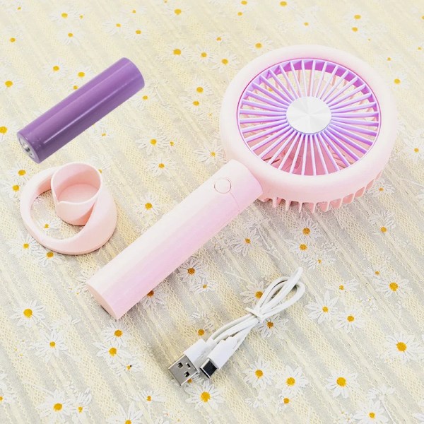 Portable Handheld Fan, USB Rechargeable Battery Operated Mini Cooling Desktop Electric Fan