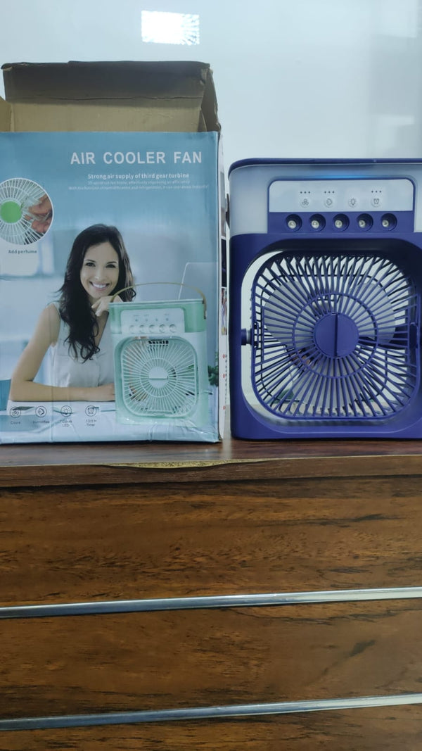 Portable Air Conditioner Fan,900ML Personal Air Conditioner with Ice Tray,5in1 Timming Evaporative Air Cooler,Cooling Fan with 7 Colors Light, 5 Sprays,3 Speeds,Ac Fan for Small Room,Office,Car,Camp